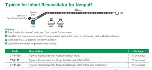 T-piece Resuscitator For Neopuff Without Mask