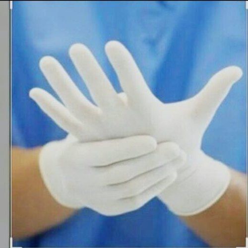 White Examination Latex Surgical Gloves, Size: Medium, Sizes: 9 Inches