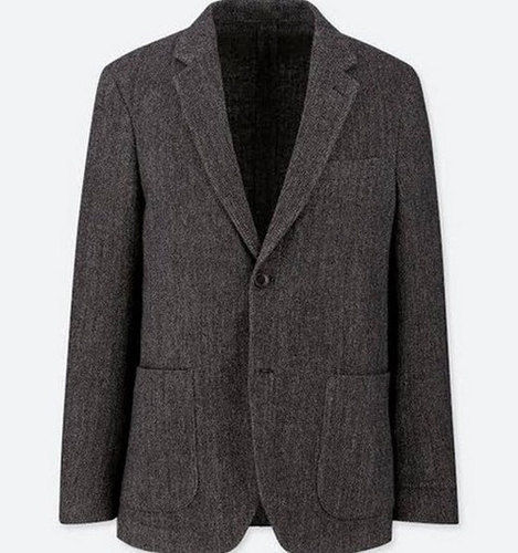 Black Mens Formal Tweed Blazer