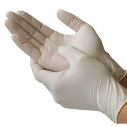 Sterile White Examination Gloves, Size: Medium and Large