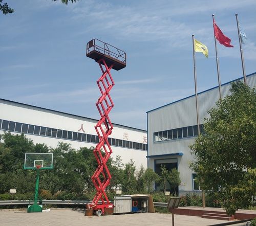 14M Scissor Lift Aerial Work Platform Car Dimension: 2.84*1.25*2.10M