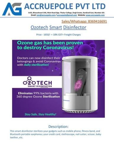 Ozotech Ozone Gas Smart Disinfector