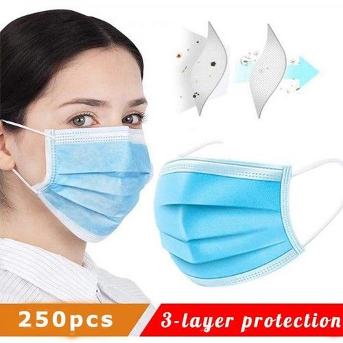 Blue+ White Disposable 3 Layer Surgical Face Mask