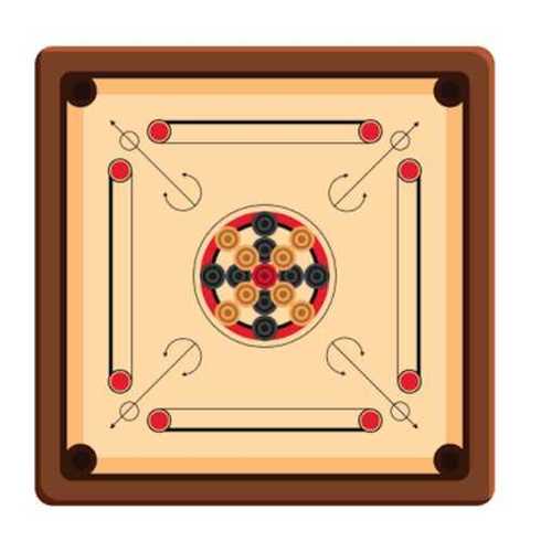 Square Shape Wooden Carrom Board