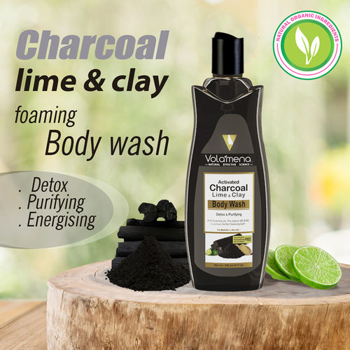 Volamena Charcoal Lime Clay Body Wash for Both Men and Women