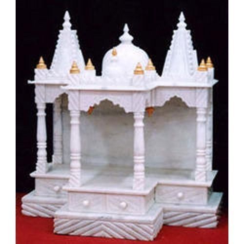 White Colored Customized Marble Temple