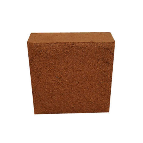 Rectangular Golden Brown High EC Coir Pith Block with Compression Ratio of 1:5