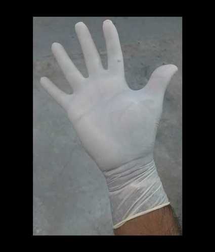 White Disposable Latex Examination Gloves