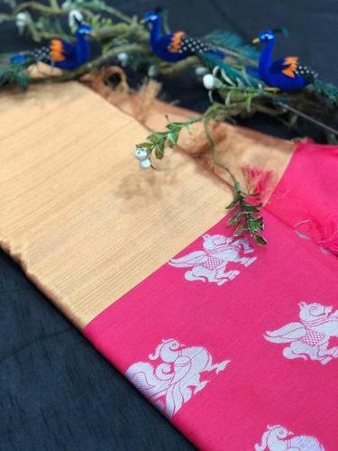 Exclusive Kora Muslin Weaving Sarees With Blouse