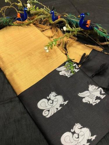 Kora Muslin Weaving Sarees with Designer Blouse