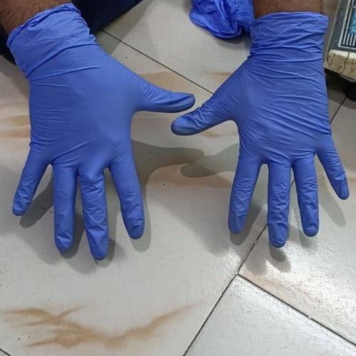 Sterile Surgical Rubber & Powder-Free Nitrile Gloves - 7 Inches, Blue Color | Full Finger, Triple Safety, Easy Donning, Skin Friendly