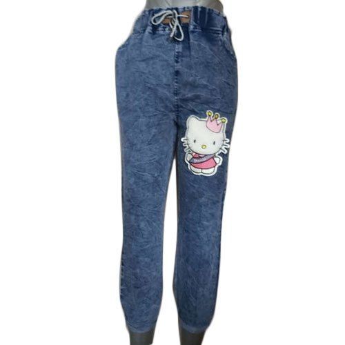 Blue Ladies Casual Denim Jogger Jeans