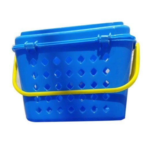 Blue Rectangular Plastic Picnic Basket