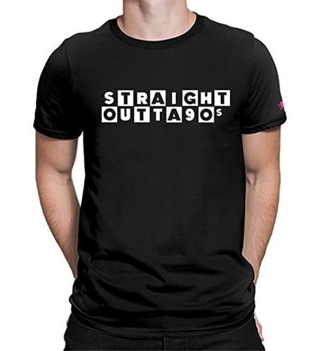 Black Color Short Sleeves Mens T Shirt Age Group: All Age Group