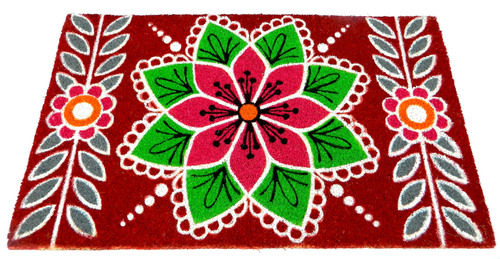 Red Coircraft Pvc Tuffted Coir Door Mat 45 X 75 Cm