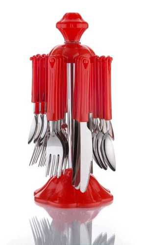 Plastic+Steel Stainless Steel And Plastic Cutlery Set 