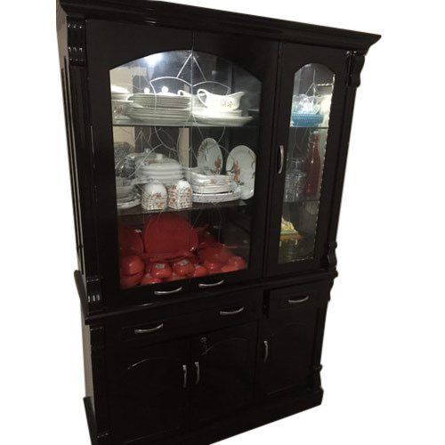 Wooden Black Crockery Cabinet