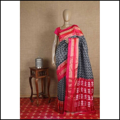 Multicolored Festive Wear Printed Pochampally Silk Saree