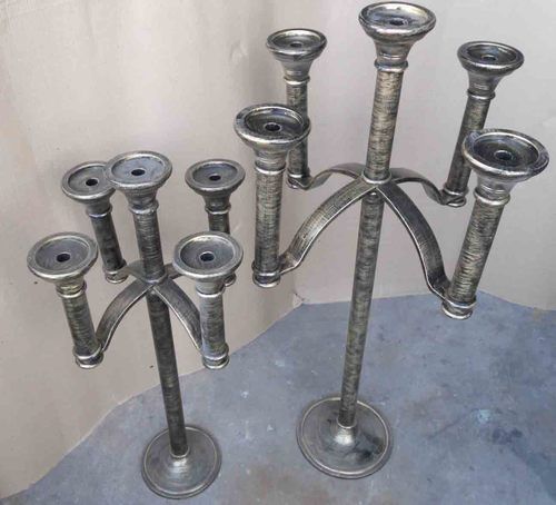 Silver Light Weight Candle Stand