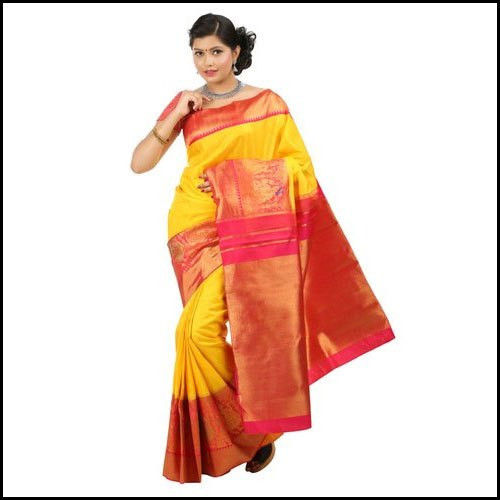 Multicolored Party Wear Designer Pure Silk Saree