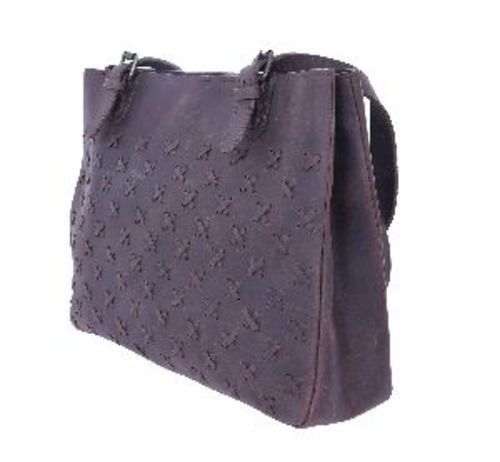 Ladies Gray Leather Handbags