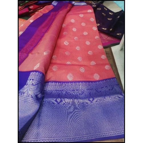 Various Color Available Skin Friendly Zari Checks Kuppadam Silk Cotton Butta Sarees