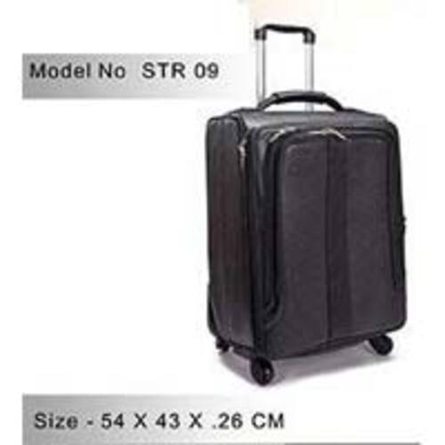 Black Leather Trolley Bag Design: Attractive