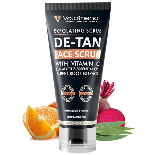 DeTan Face Scrub for Lighten Dark Skin 100ml