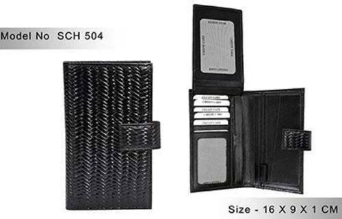 Black Leather Travel Kit Wallet