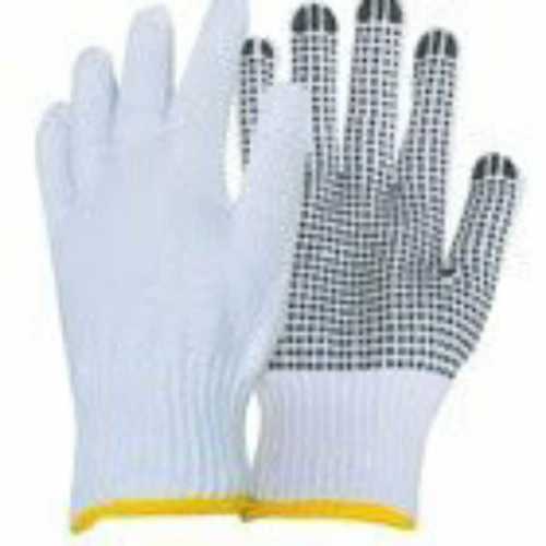 Cotton Pvc Dotted Gloves