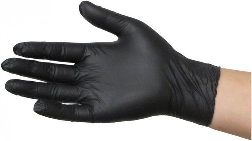 Black Small Size Nitrile Examination Gloves