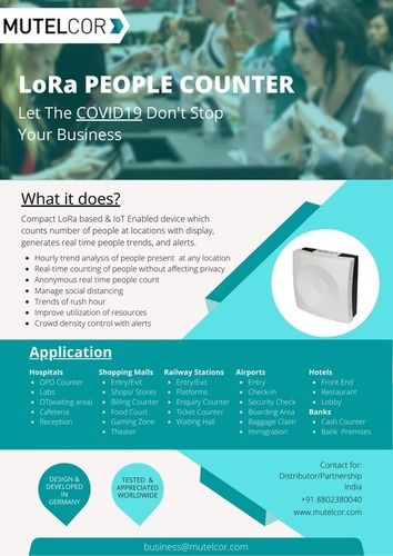 White Colored Digital People Counter