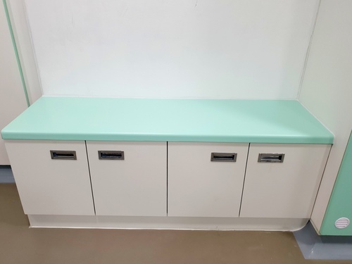 Bench with Openable Doors