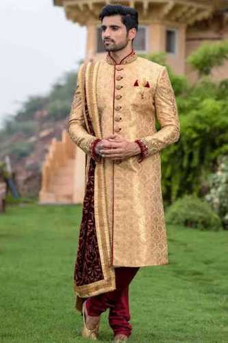 Buy N.B.F Fashion Indo Western Sherwani Wedding Dress for Men Ethnic Wear -  Blue (Medium) at Amazon.in