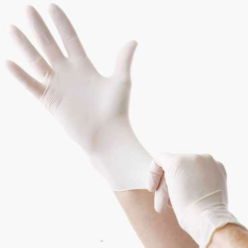 Breathable Mediserve White Non Sterile Latex Hand Gloves