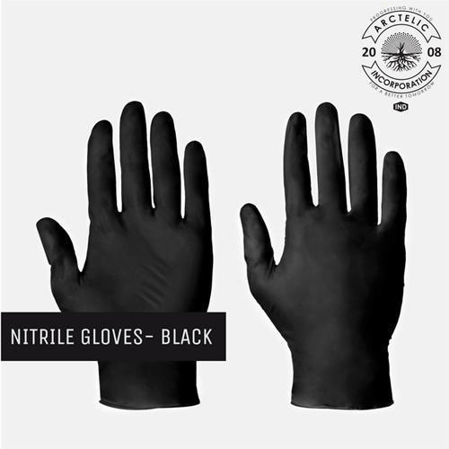 Black Nitrile Hand Gloves