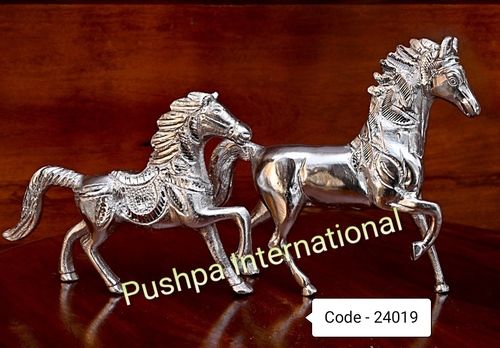 Silver Horse For Decoration Purpose