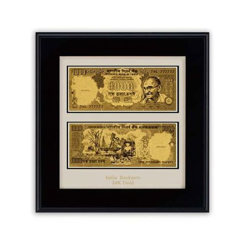 Durable Antique Framed Indian 1000 Rupee