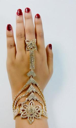 Stone Studded Hand Panja Jewelry