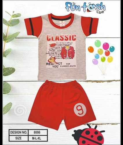 Ssmedley - Kids Collection : Fancy Baba Suit, T-Shirt with Short, soft,  Jersey, Printed with Applique work 100% Cotton, for 1 - 2 yrs. Baby Boy