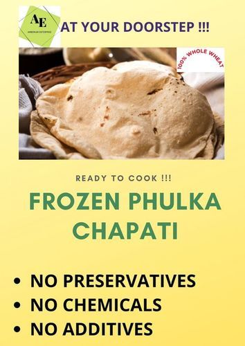 Ready To Cook Frozen Phulka Chapati Carbohydrate: 15.6 Percentage ( % )