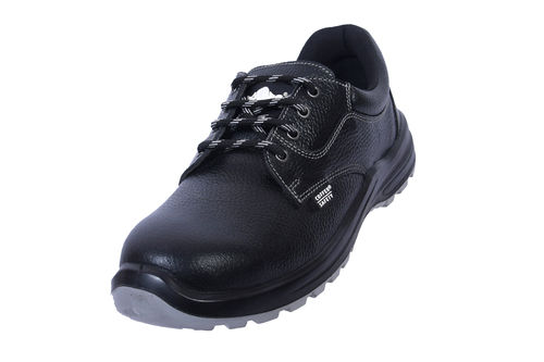 Black Leather M1045 Safety Shoe For Mens