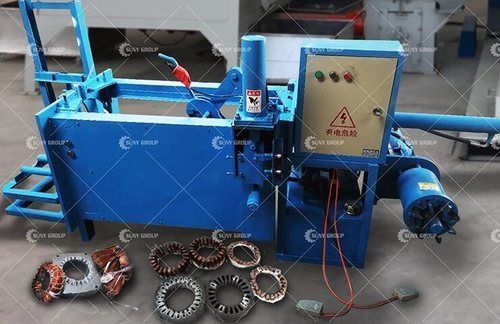 Blue Motor Stator Copper Coil Cutting Pulling Machine