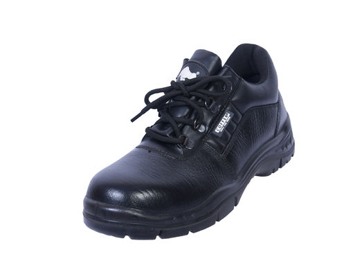 Genuine Leather Coffee M1024 Single Density Safety Shoes For Men (UK-9)