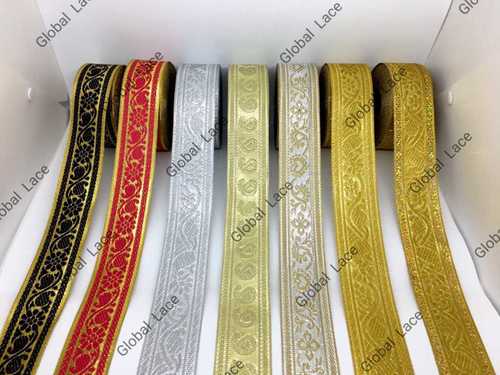 Multicolour Metallic Jacquard Garment Trim