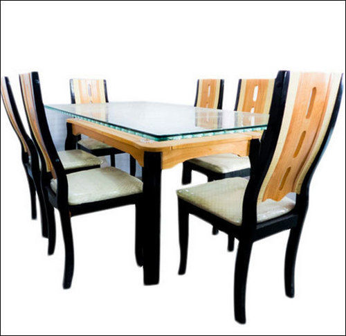 Black Glass Dining Table Set