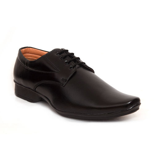 Black Formal Shoes For Mens Heel Size: Medium