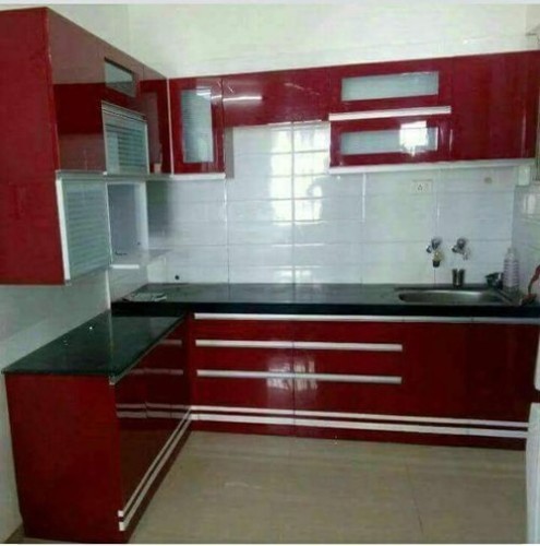 L Shaped Modular Kitchen Interior Designing Service