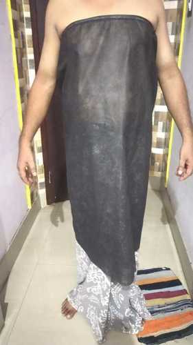 Black Protective Non Woven Disposable Gown