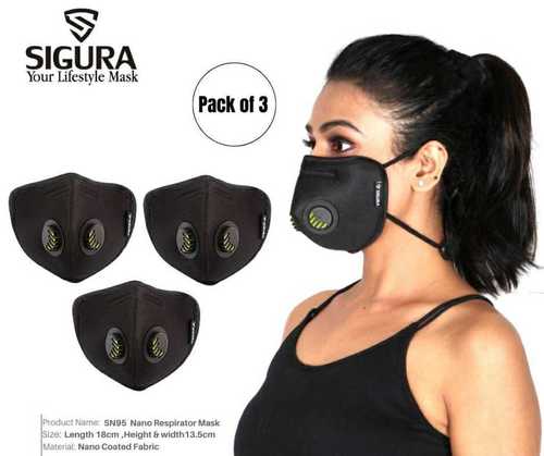 Sigura Face Mask With Vent Exhalation Valve Gender: Unisex